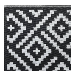 Tapis d'extérieur ARAKIL Blanc et noir 80x150 cm PP 
