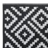 Tapis d'extérieur ARAKIL Blanc et noir 80x150 cm PP 