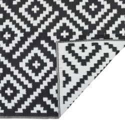 Tapis d'extérieur ARAKIL Blanc et noir 80x150 cm PP 