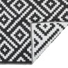 Tapis d'extérieur ARAKIL Blanc et noir 80x150 cm PP 