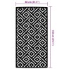Tapis d'extérieur ARAKIL Blanc et noir 80x150 cm PP 