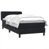 Sommier à lattes de lit avec matelas noir 100x210 cm velours 