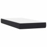 Sommier à lattes de lit avec matelas noir 100x210 cm velours 