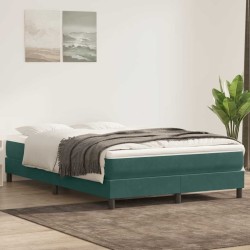 Sommier à lattes de lit sans matelas vert foncé 140x220cm 