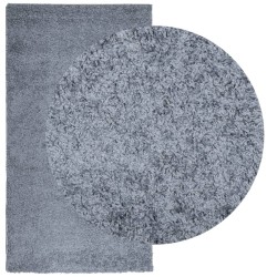 Tapis shaggy PAMPLONA poils longs moderne bleu 60x110 cm 