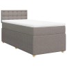 Sommier à lattes de lit avec matelas Taupe 100x200 cm Tissu 