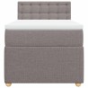 Sommier à lattes de lit avec matelas Taupe 100x200 cm Tissu 