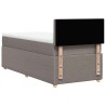 Sommier à lattes de lit avec matelas Taupe 100x200 cm Tissu 