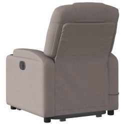 Fauteuil inclinable de massage électrique Taupe Tissu 