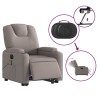 Fauteuil inclinable de massage électrique Taupe Tissu 