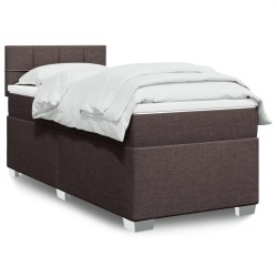 Sommier à lattes de lit avec matelas Marron foncé 90x200 cm 