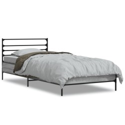 Cadre de lit sans matelas sonoma gris 100x200 cm 