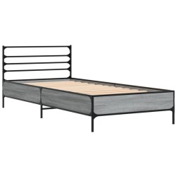 Cadre de lit sans matelas sonoma gris 100x200 cm 