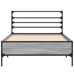 Cadre de lit sans matelas sonoma gris 100x200 cm 