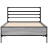 Cadre de lit sans matelas sonoma gris 100x200 cm 