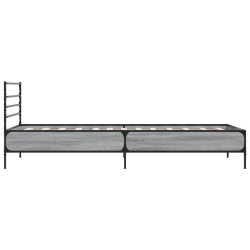 Cadre de lit sans matelas sonoma gris 100x200 cm 