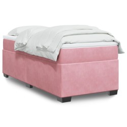Sommier à lattes de lit avec matelas Rose 90x190 cm Velours 