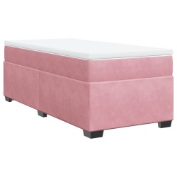 Sommier à lattes de lit avec matelas Rose 90x190 cm Velours 