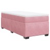 Sommier à lattes de lit avec matelas Rose 90x190 cm Velours 