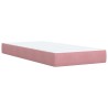Sommier à lattes de lit avec matelas Rose 90x190 cm Velours 