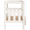 Lit pour chien Blanc 65,5x43x70 cm Bois de pin solide 