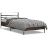 Cadre de lit sans matelas chêne marron 100x200 cm 
