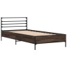 Cadre de lit sans matelas chêne marron 100x200 cm 
