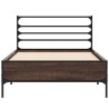 Cadre de lit sans matelas chêne marron 100x200 cm 