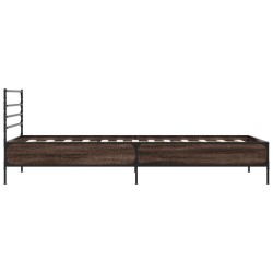 Cadre de lit sans matelas chêne marron 100x200 cm 