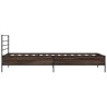 Cadre de lit sans matelas chêne marron 100x200 cm 