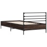 Cadre de lit sans matelas chêne marron 100x200 cm 