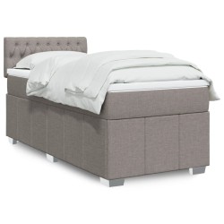 Sommier à lattes de lit avec matelas Taupe 90x190 cm Tissu 