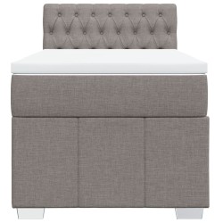 Sommier à lattes de lit avec matelas Taupe 90x190 cm Tissu 