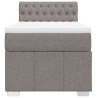 Sommier à lattes de lit avec matelas Taupe 90x190 cm Tissu 