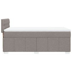 Sommier à lattes de lit avec matelas Taupe 90x190 cm Tissu 