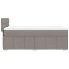 Sommier à lattes de lit avec matelas Taupe 90x190 cm Tissu 