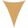 Voile d'ombrage 160 g/m² triangulaire sable 3x4x4 m PEHD 