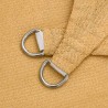 Voile d'ombrage 160 g/m² triangulaire sable 3x4x4 m PEHD 