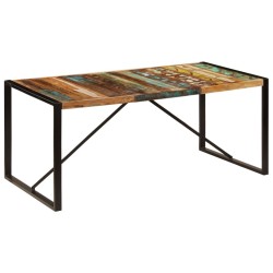 Table de salle à manger 180x90x75 cm Bois de récupération 