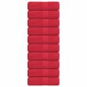 Serviettes de visage 10 pcs rouge 30x30 cm 360 g/m² 100% coton 