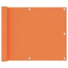 Écran de balcon Orange 75x400 cm Tissu Oxford 