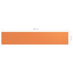 Écran de balcon Orange 75x400 cm Tissu Oxford 