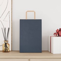 Sacs en papier 50 pcs avec poignées bleu 21x11x31 cm 