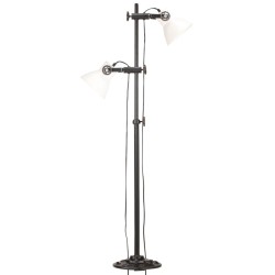 Lampadaire avec 2 abat-jour Blanc E27 Fonte 