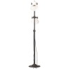 Lampadaire avec 2 abat-jour Blanc E27 Fonte 