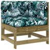 Salon de jardin 4 pcs avec coussins bois de pin imprégné 