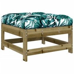 Salon de jardin 4 pcs avec coussins bois de pin imprégné 