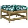 Salon de jardin 4 pcs avec coussins bois de pin imprégné 