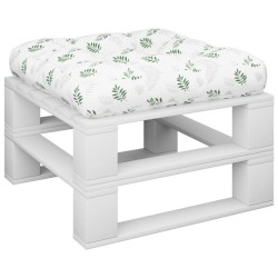 Coussin de palette à motif de feuilles 58x58x10 cm tissu oxford 