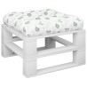Coussin de palette à motif de feuilles 58x58x10 cm tissu oxford 